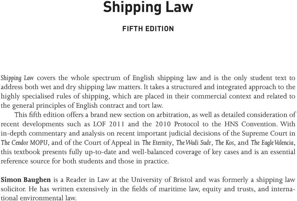 Download software baughen shipping law pdf 2017
